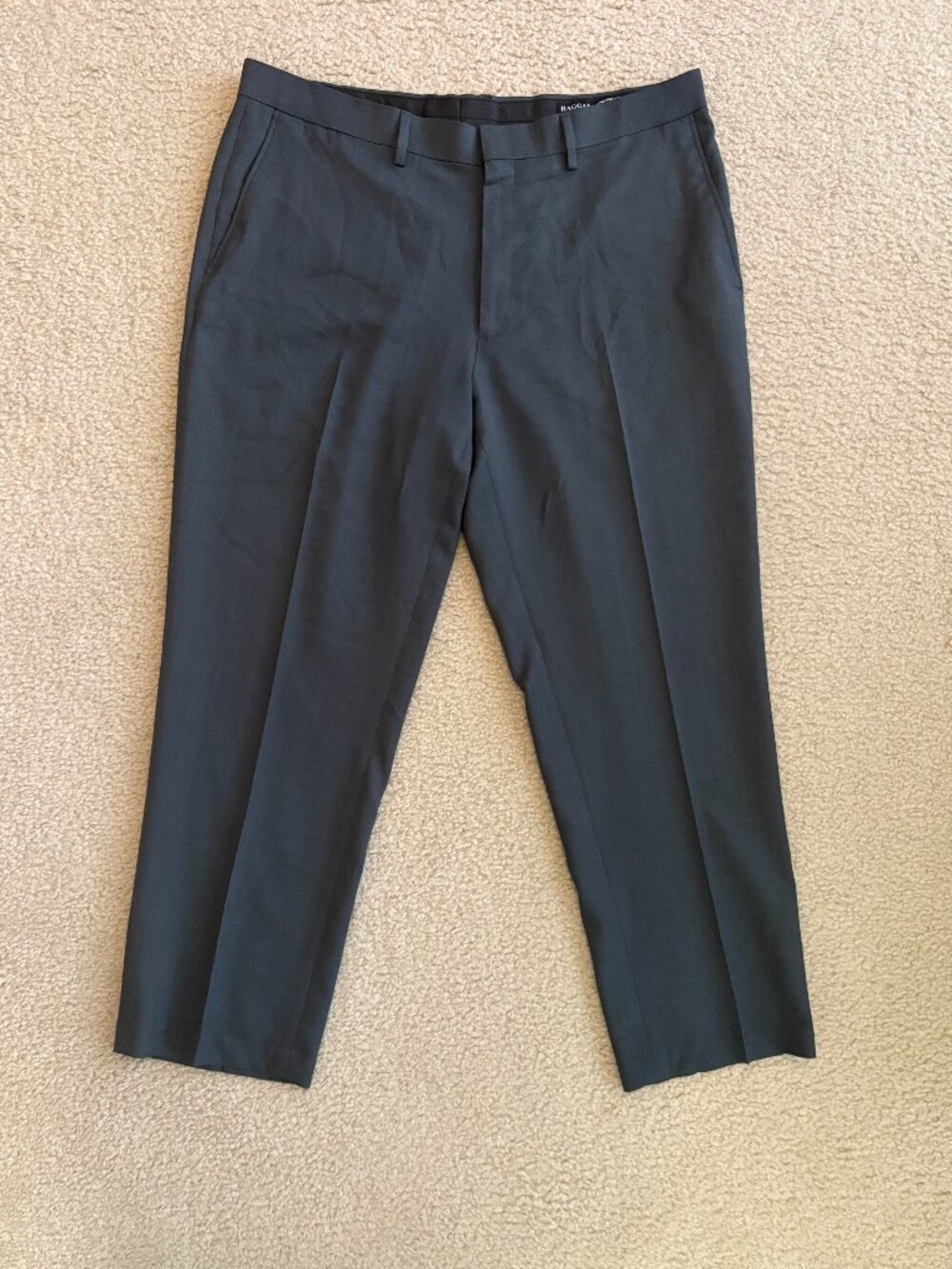 Haggar Tailored Fit Travel Performance Suit Pants – Size 38x29 – Dark Grey